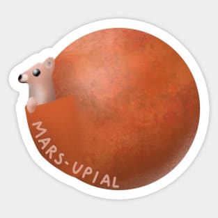 Mars-upial Sticker